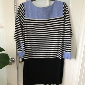 Loft shift dress with oxford cuffs - so cute!